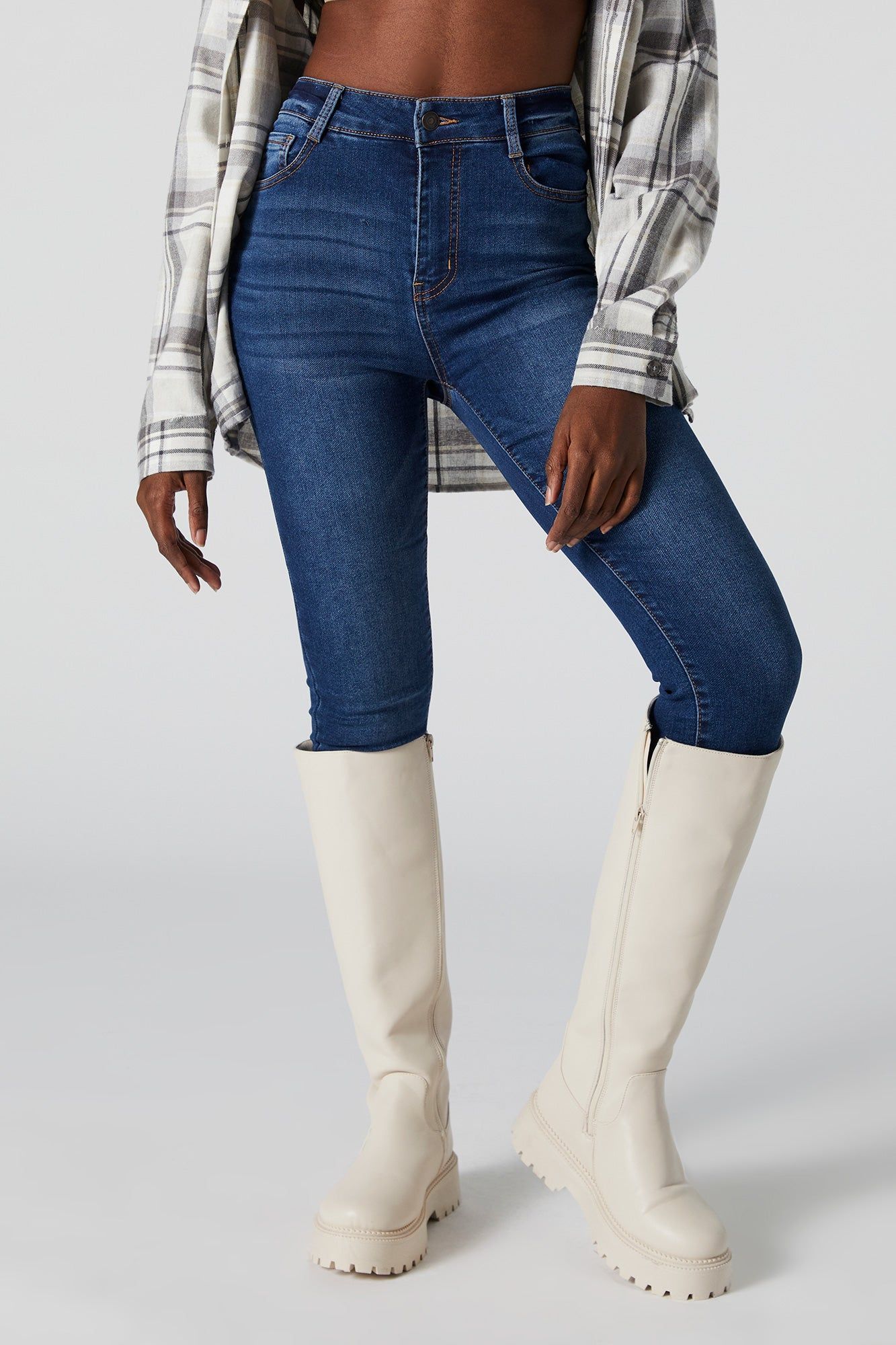 Dark Wash High Rise Skinny Jean sold by Urban Planet product image thumbnail 2