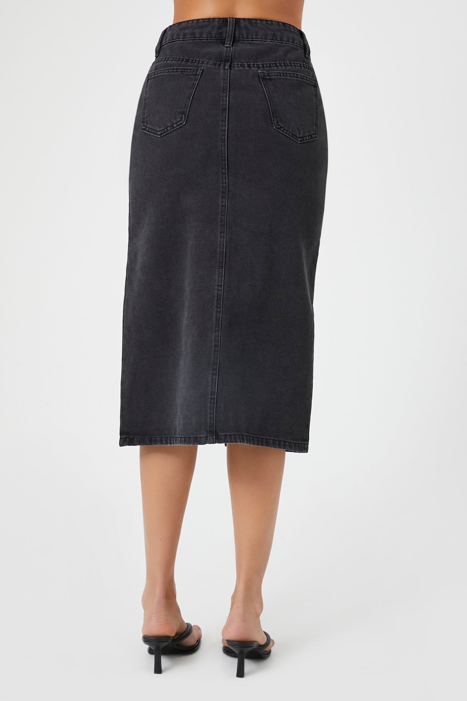 Jupe midi en denim avec fente sold by Urban Planet product image thumbnail 4