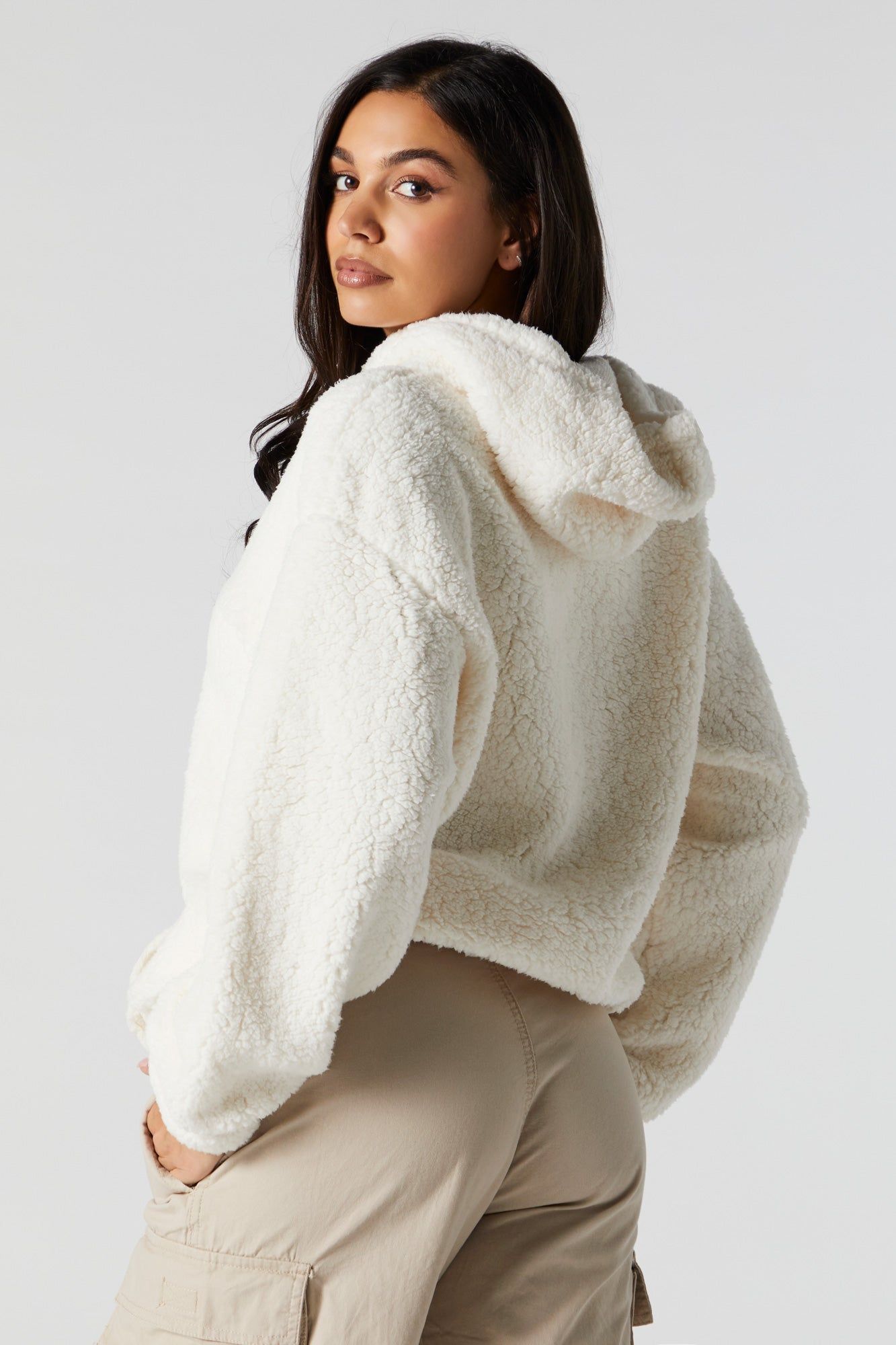 Haut surdimensionné à capuchon avec fermeture à glissière sold by Urban Planet product image thumbnail 5