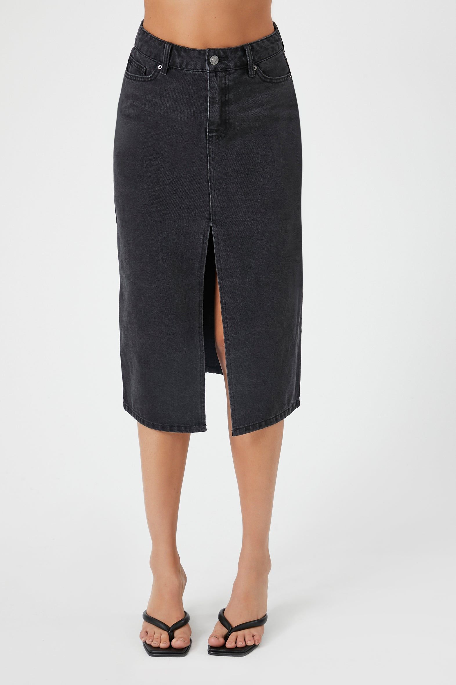 Jupe midi en denim avec fente sold by Urban Planet product image thumbnail 2