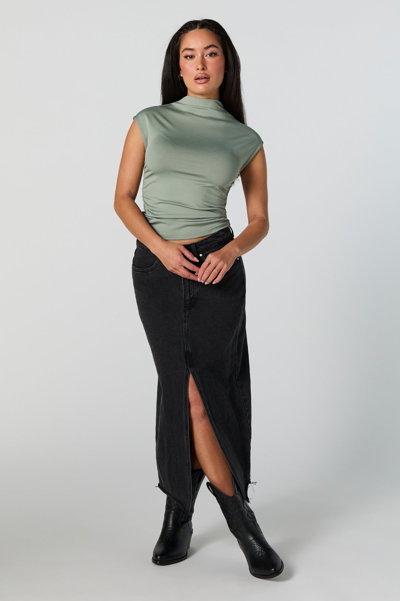 Contour Mock Neck Top sold by Urban Planet product image thumbnail 3