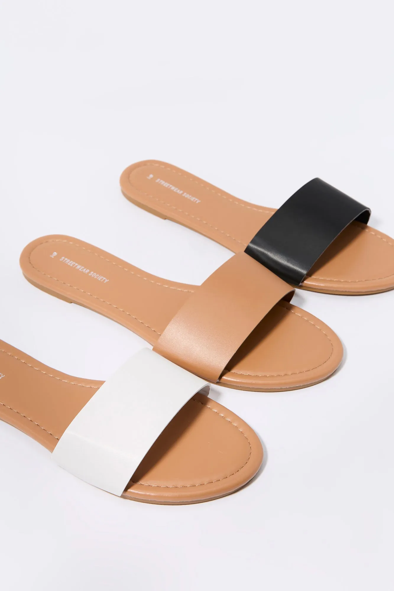 Faux Leather Sandal Slide sold by Urban Planet