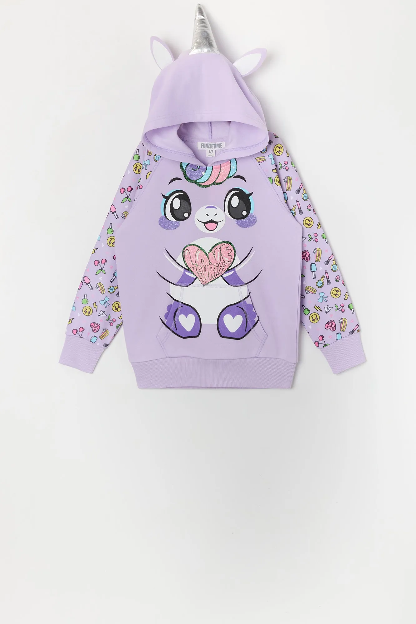 Girls Love Yourself Unicorn Character Hoodie sold by Urban Planet