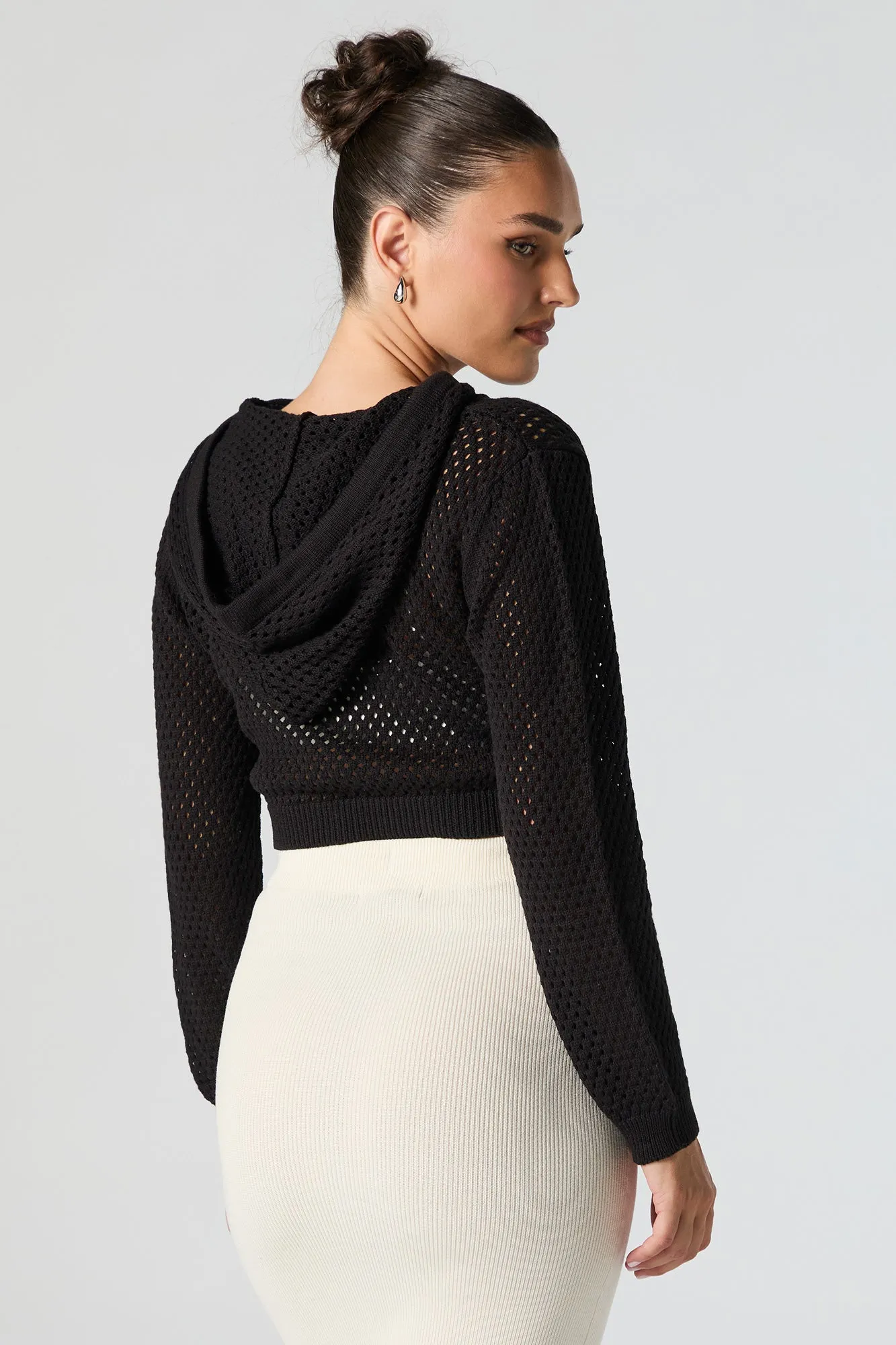 Fishnet Cropped Hoodie sold by Urban Planet product image thumbnail 2