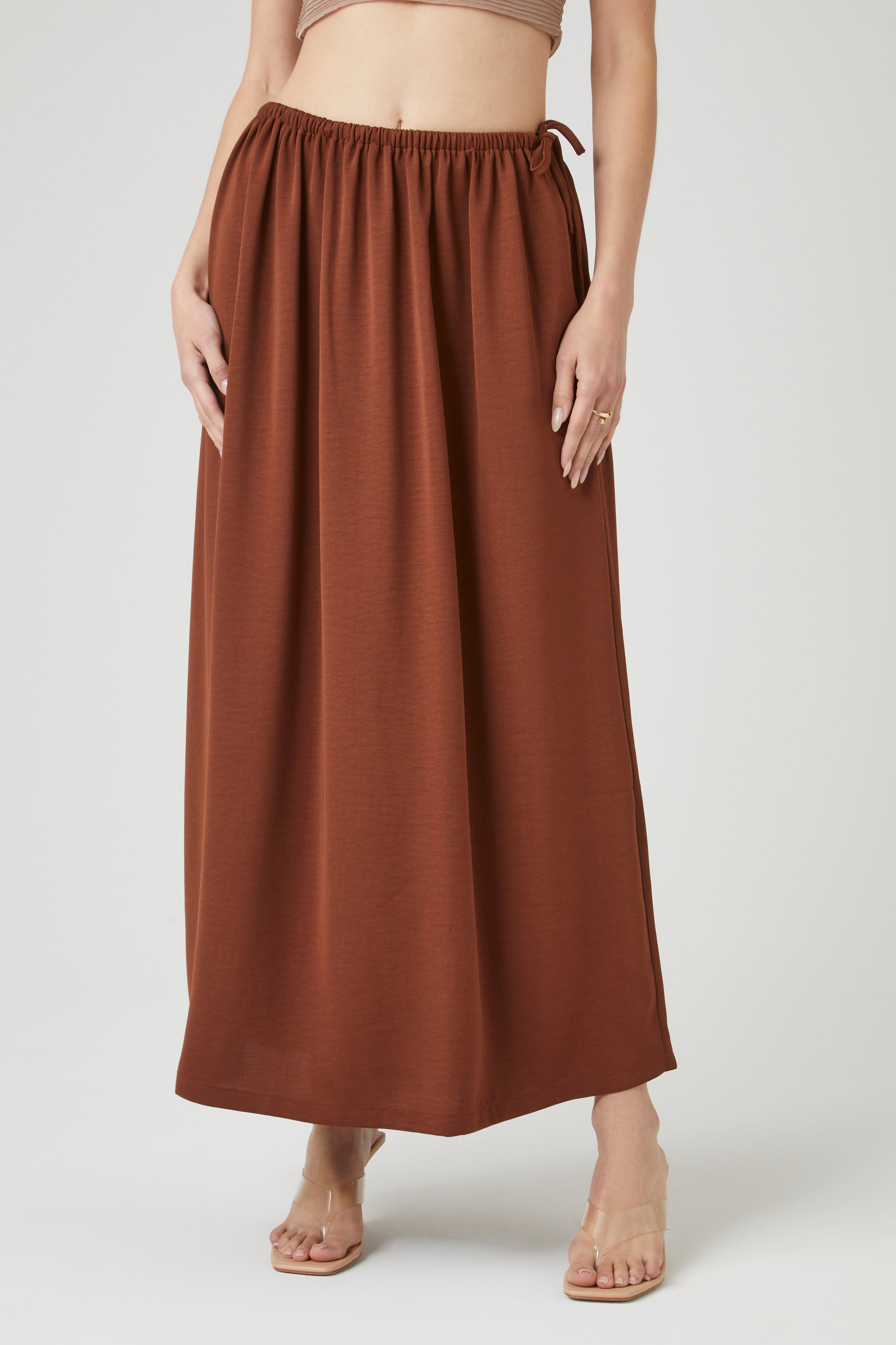 Jupe maxi en crêpe à taille coulissante sold by Urban Planet product image thumbnail 2