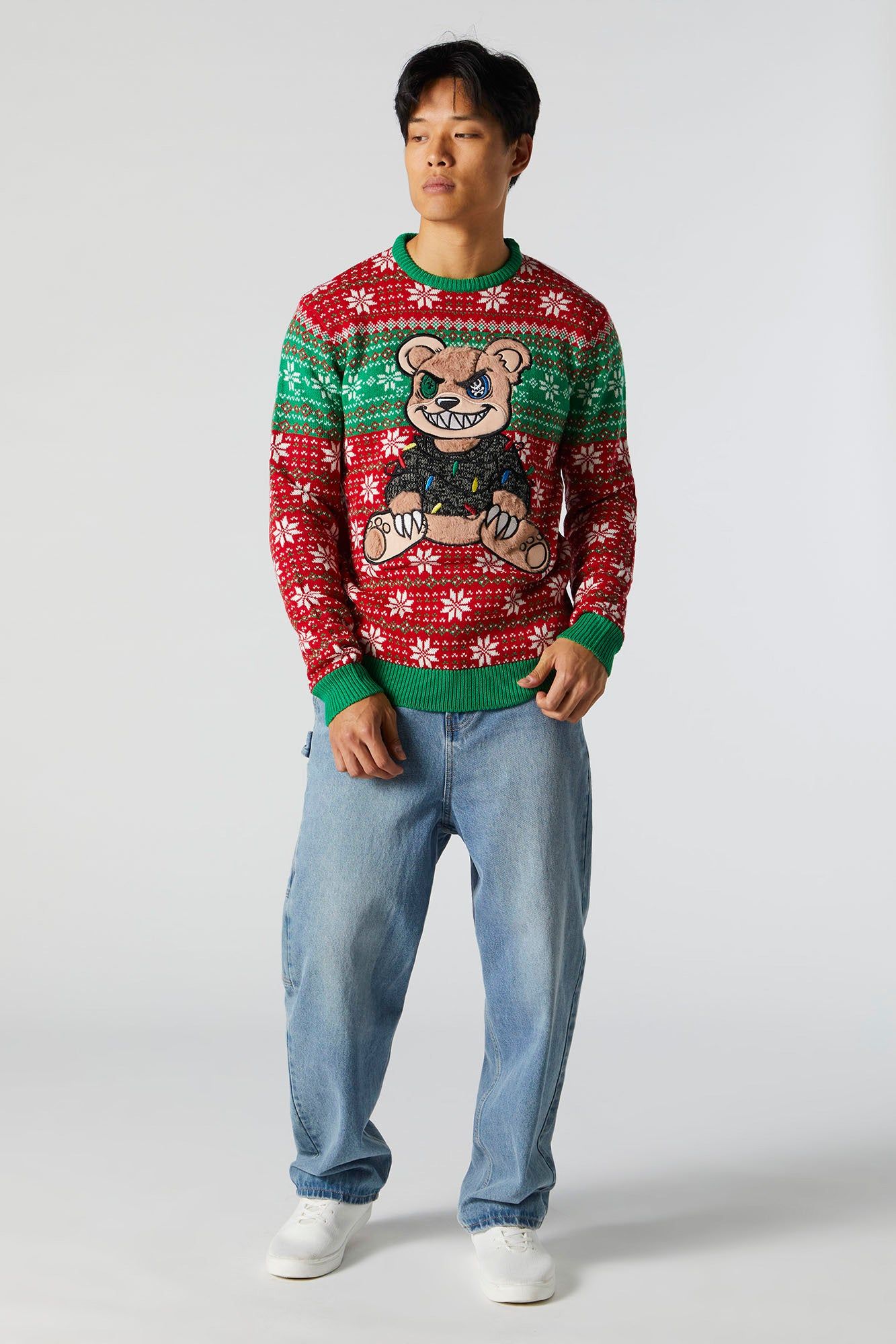 Evil Furry Bear Ugly Xmas Sweater sold by Urban Planet product image thumbnail 3
