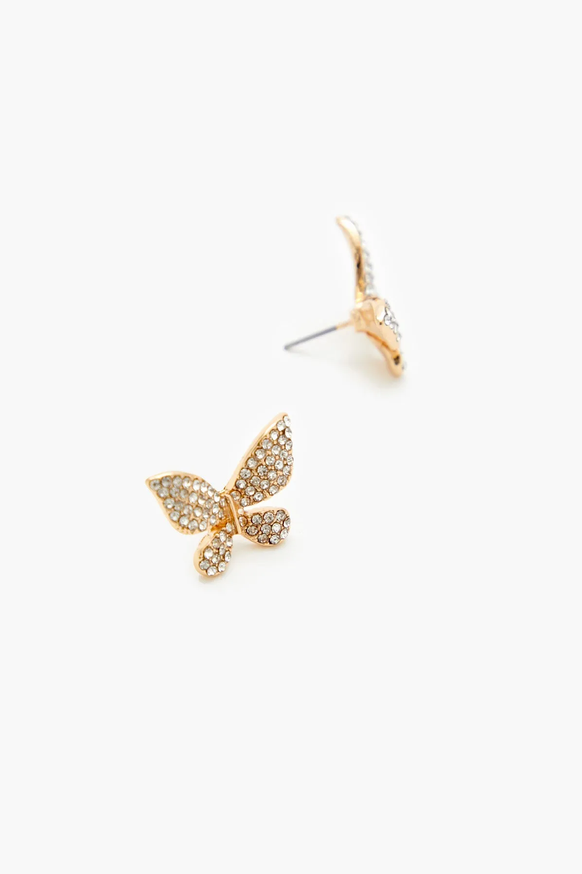 Rhinestone Butterfly Stud Earrings sold by Urban Planet product image thumbnail 2