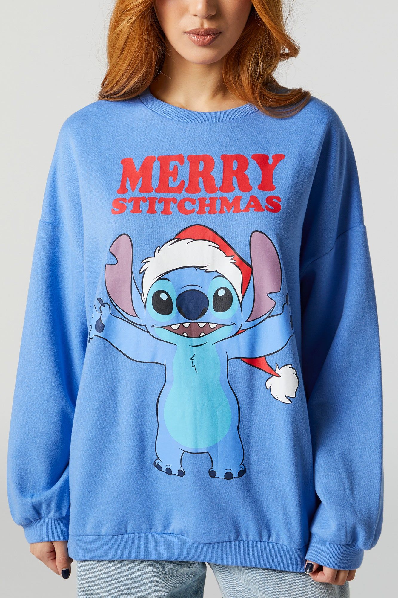 Merry Stitchmas Graphic Fleece Sweatshirt sold by Urban Planet product image thumbnail 4