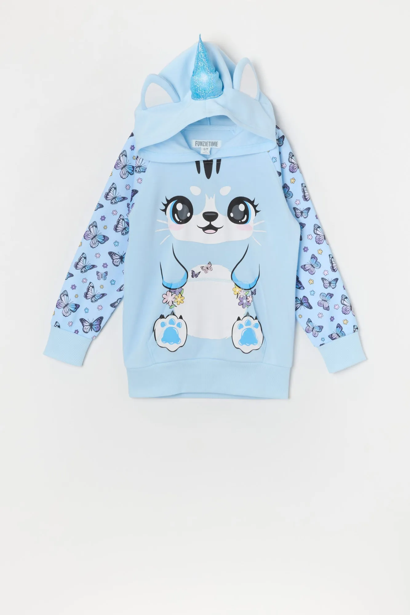 Haut à capuchon Chatlicorne papillon pour fille sold by Urban Planet