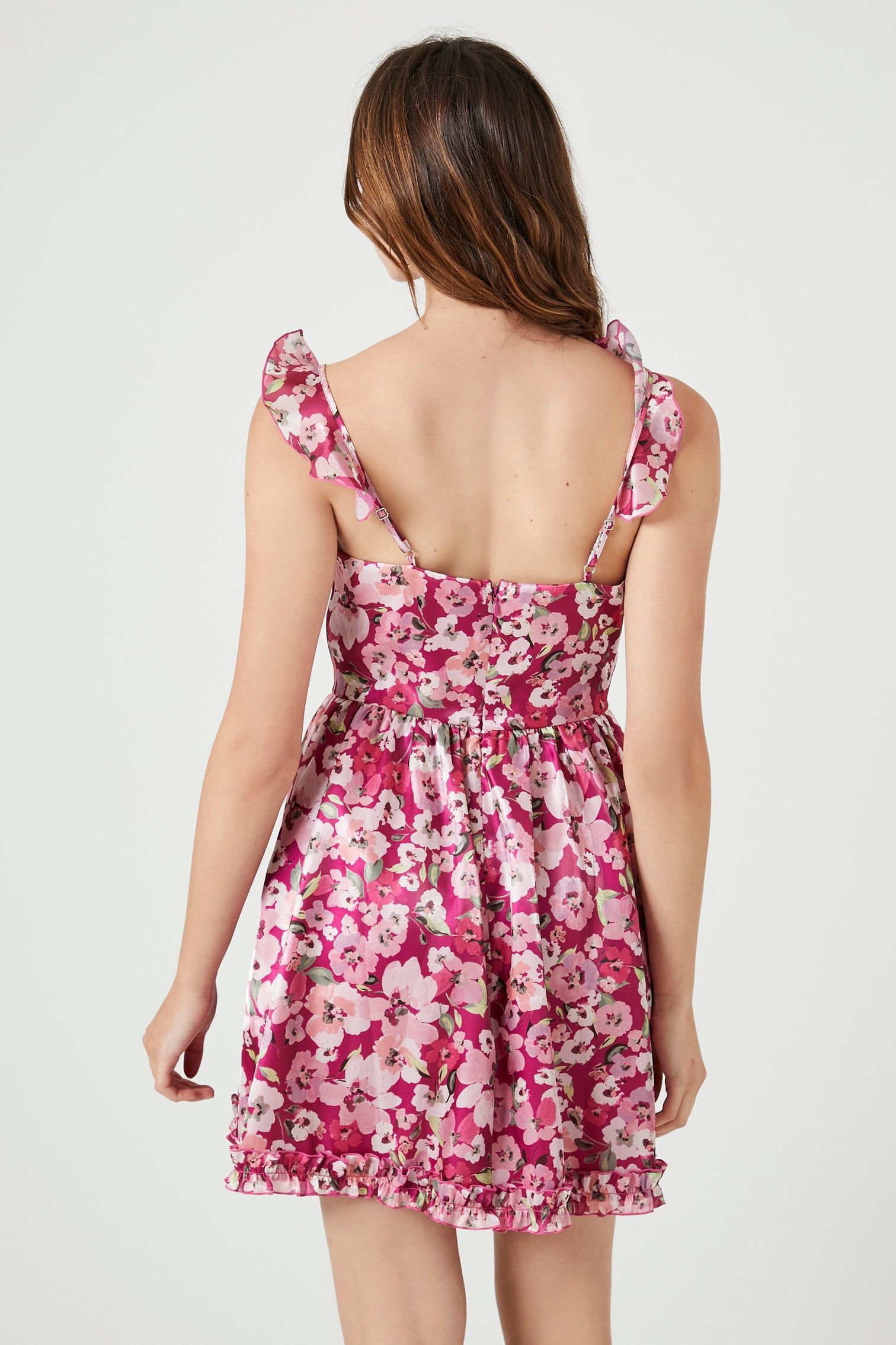 Floral Print Ruffle Mini Dress sold by Urban Planet product image thumbnail 2