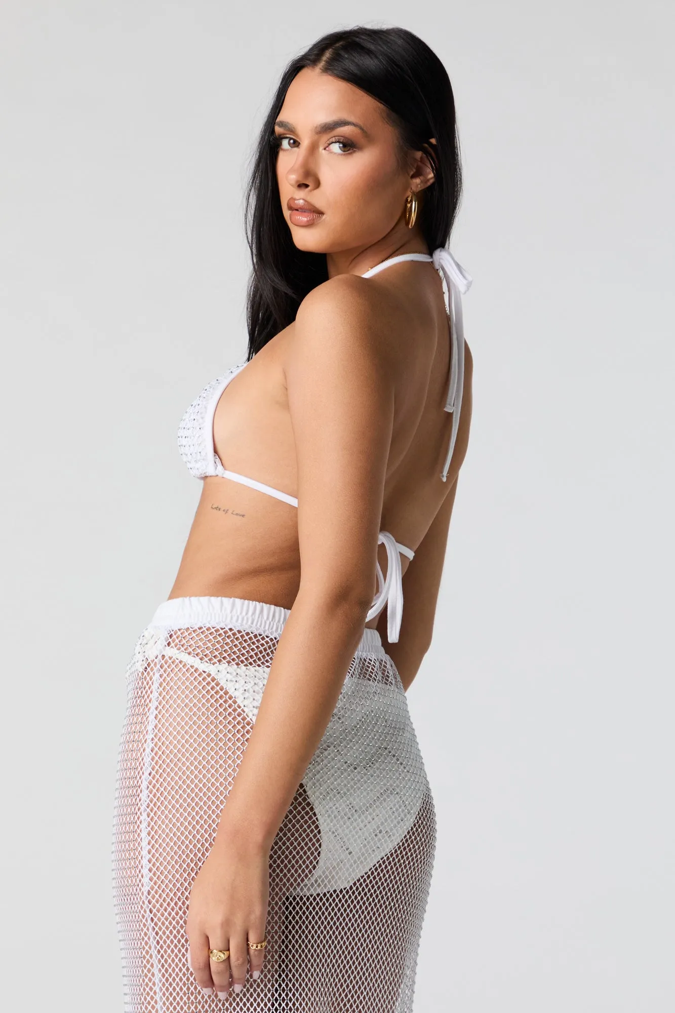 Haut de bikini triangulaire avec pierres du Rhin sold by Urban Planet product image thumbnail 2