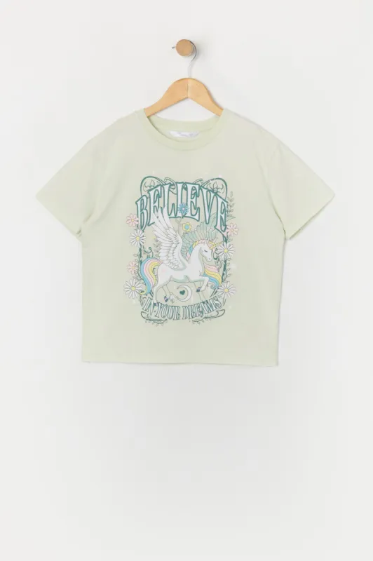 Girls Believe in Your Dreams Graphic T-Shirt sold by Urban Planet
