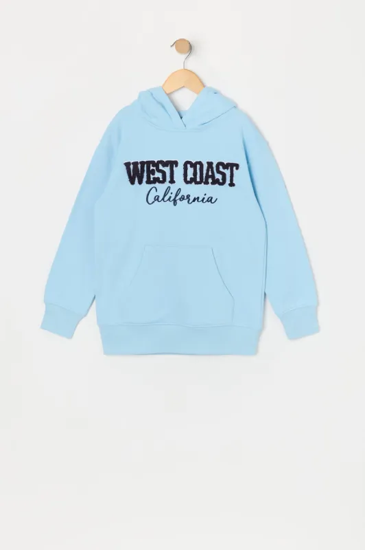 Girls West Coast Chenille Embroidered Fleece Hoodie sold by Urban Planet
