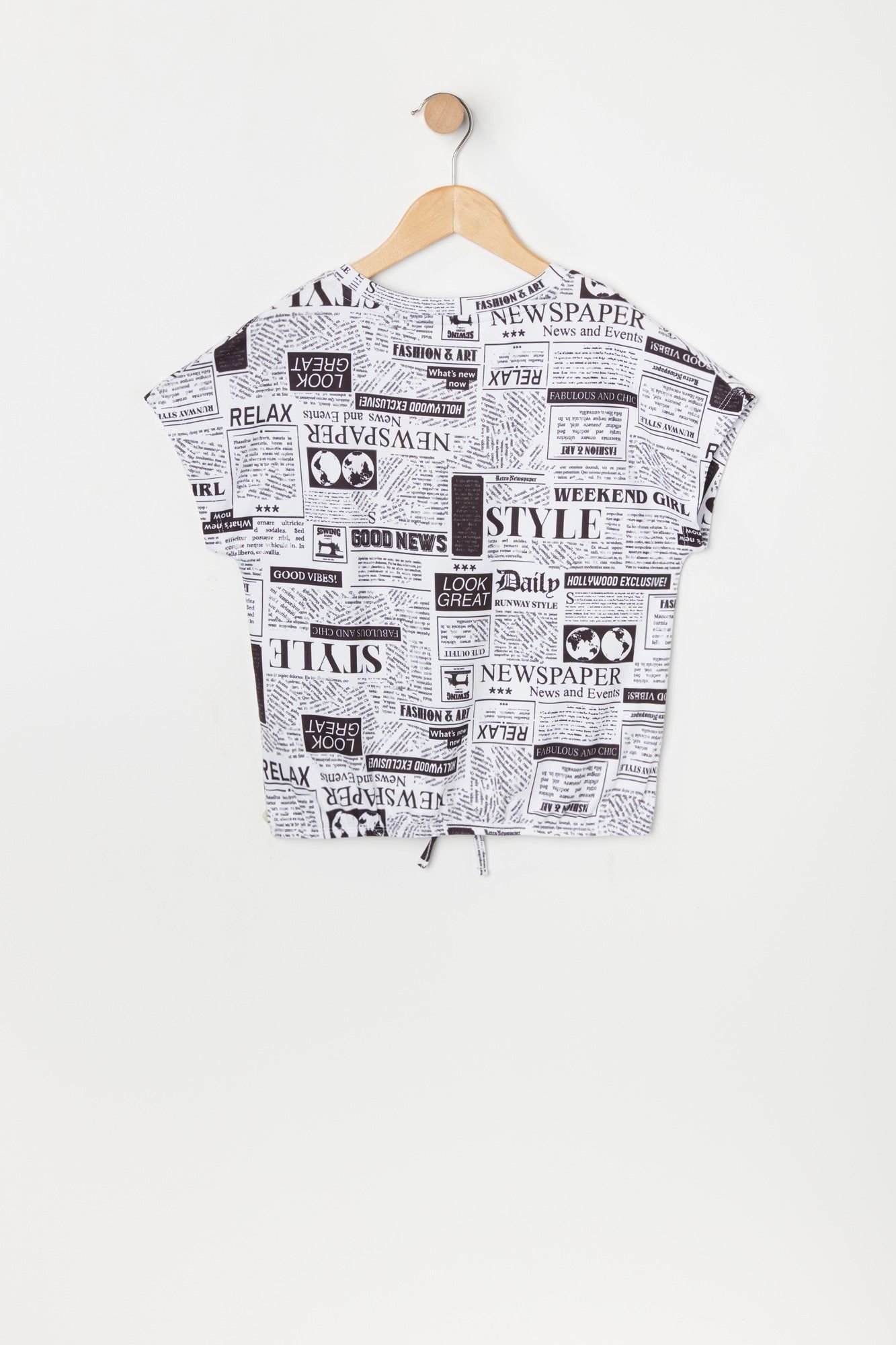 T-shirt noué à imprimé Journal pour fille sold by Urban Planet product image thumbnail 2