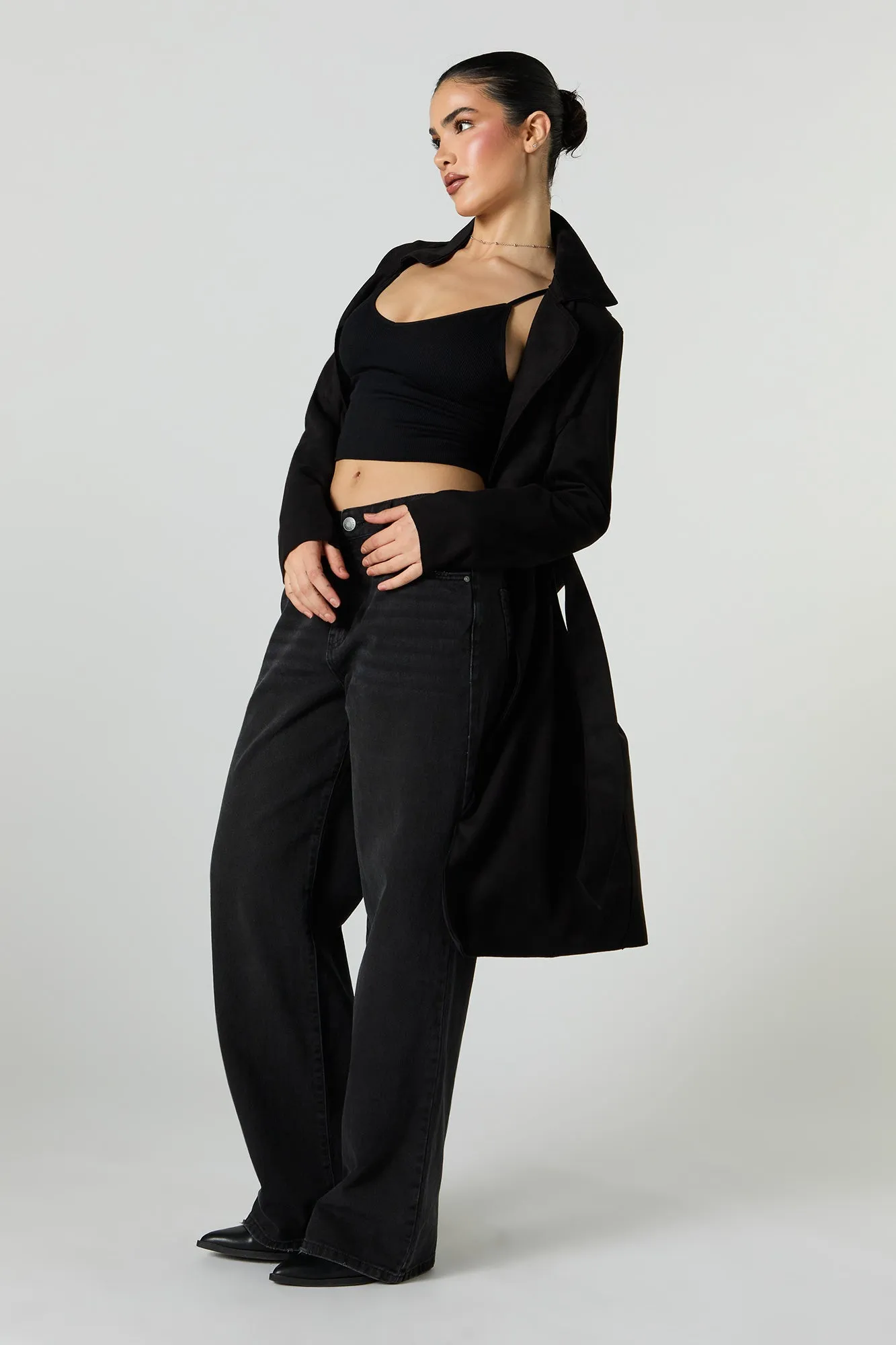 Faux Suede Trench Coat sold by Urban Planet product image thumbnail 5