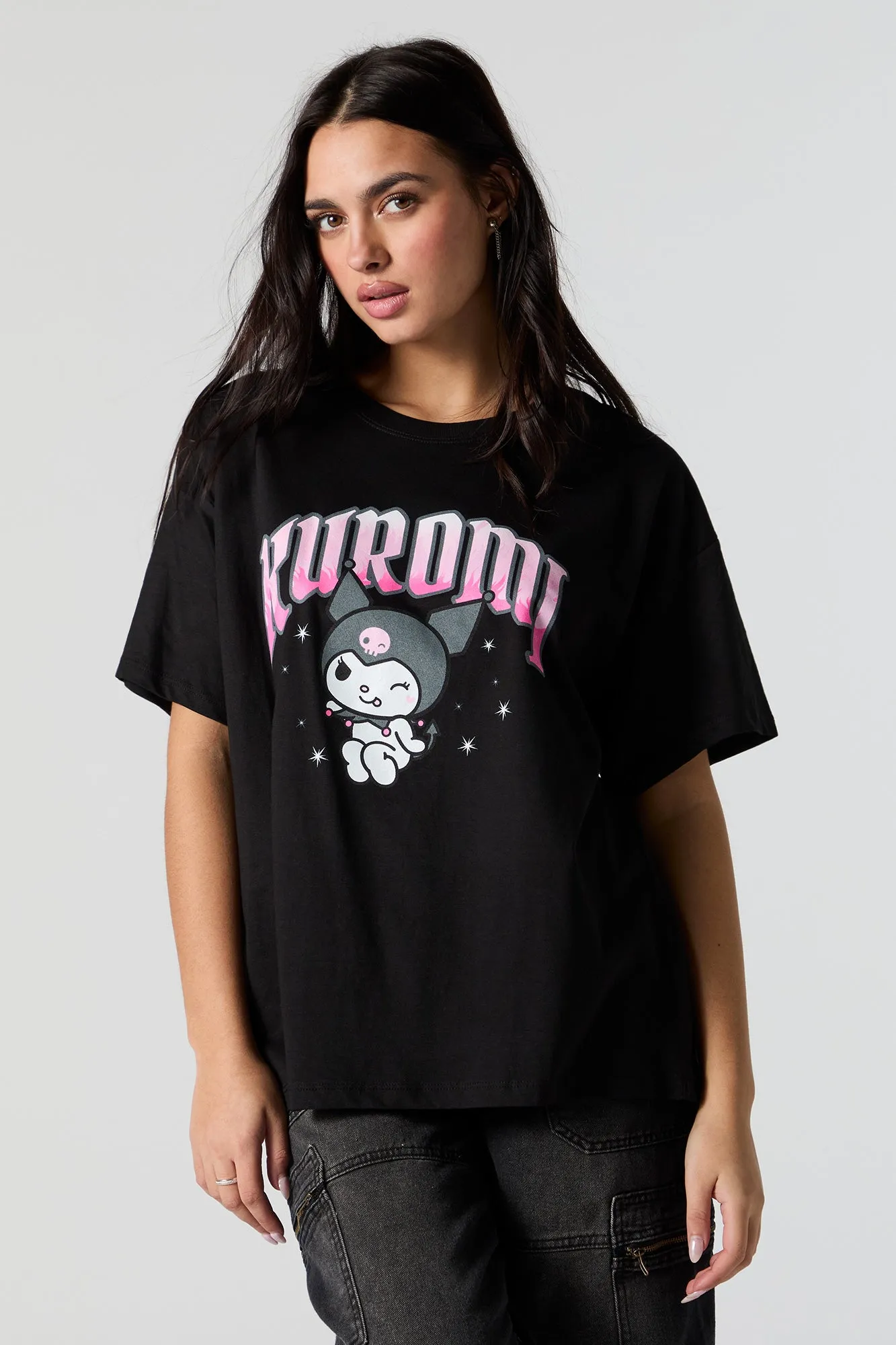 Kuromi Graphic Boyfriend T-Shirt sold by Urban Planet product image thumbnail 2