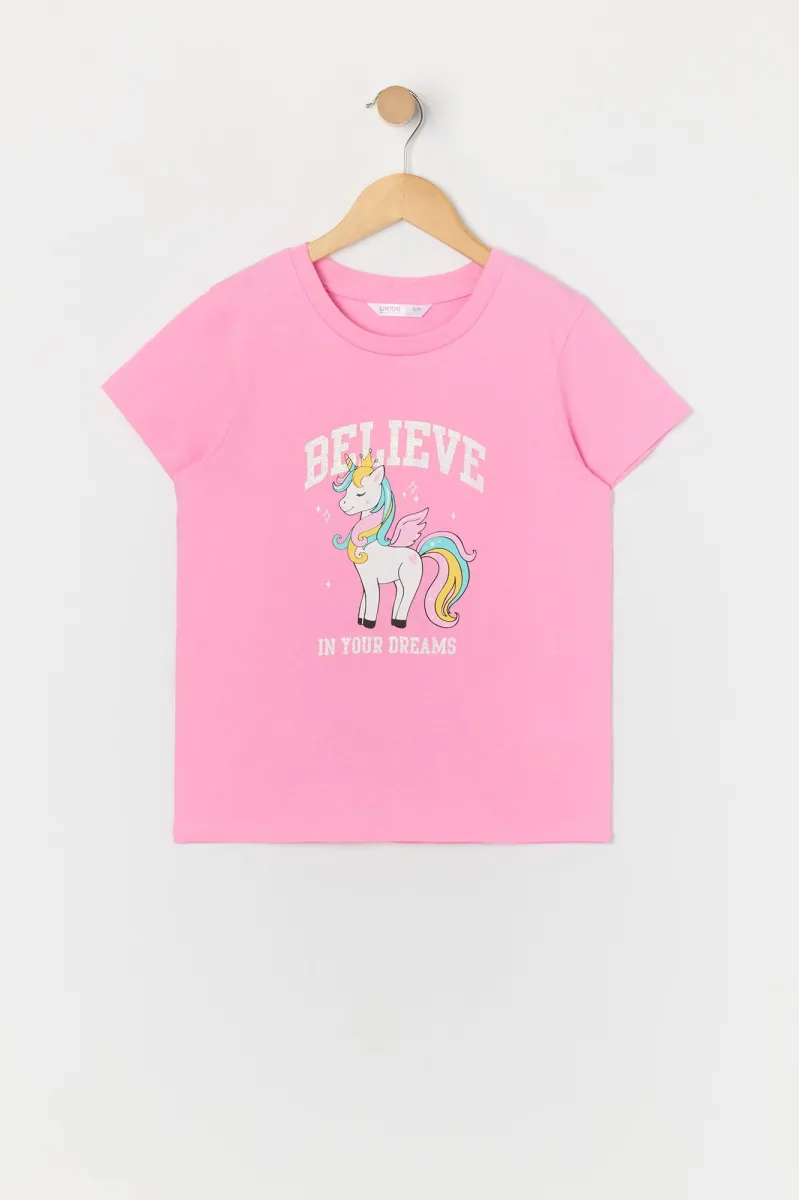 T-shirt à imprimé Unicorn Dreams pour fille sold by Urban Planet