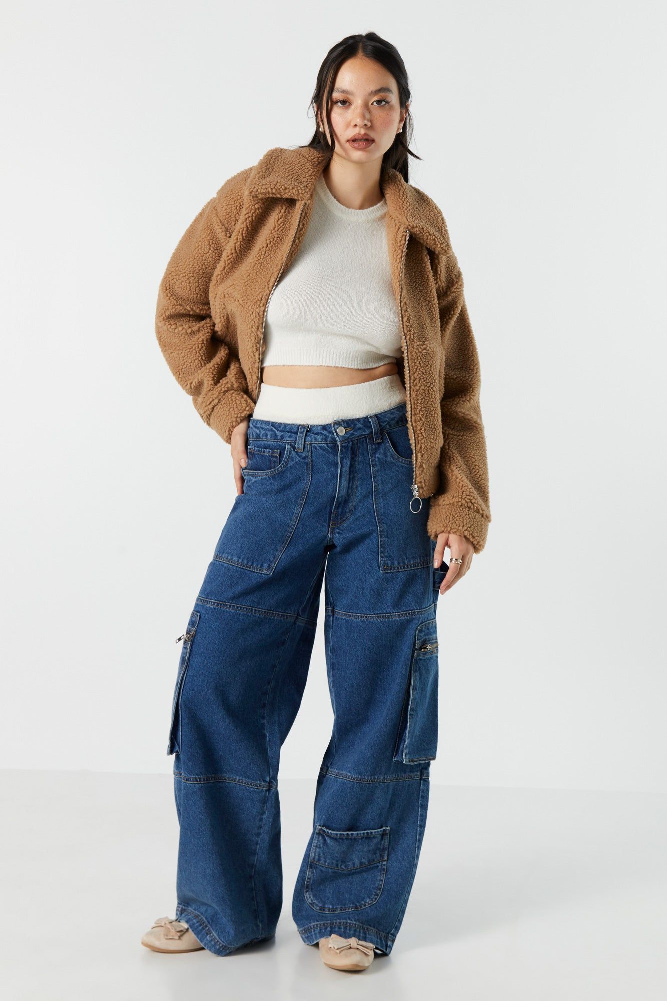 Zip-Up Teddy Coat sold by Urban Planet product image thumbnail 3