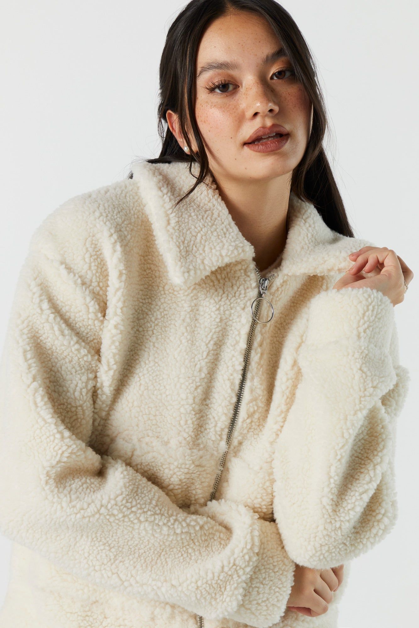 Zip-Up Teddy Coat sold by Urban Planet product image thumbnail 8