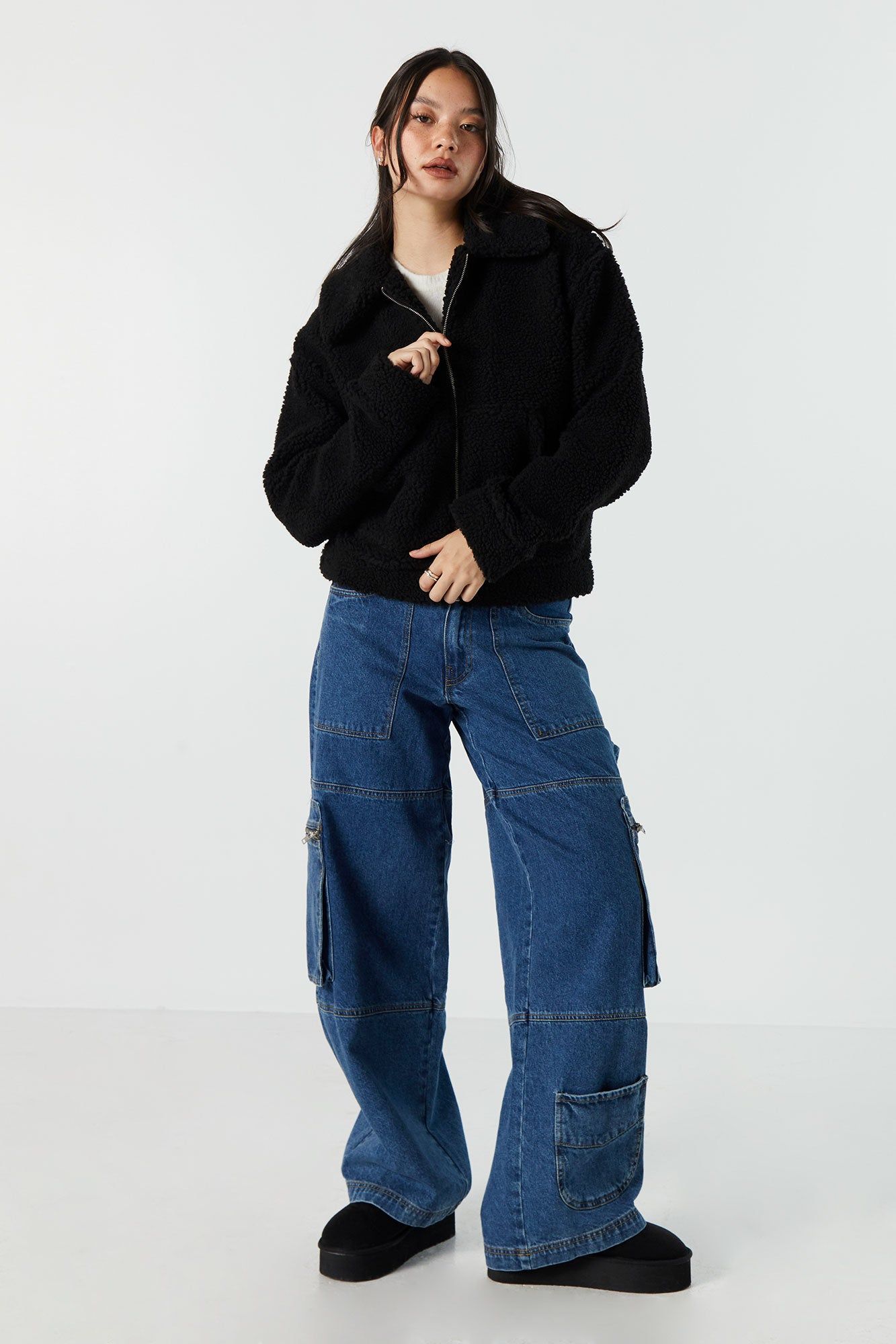 Zip-Up Teddy Coat sold by Urban Planet product image thumbnail 7