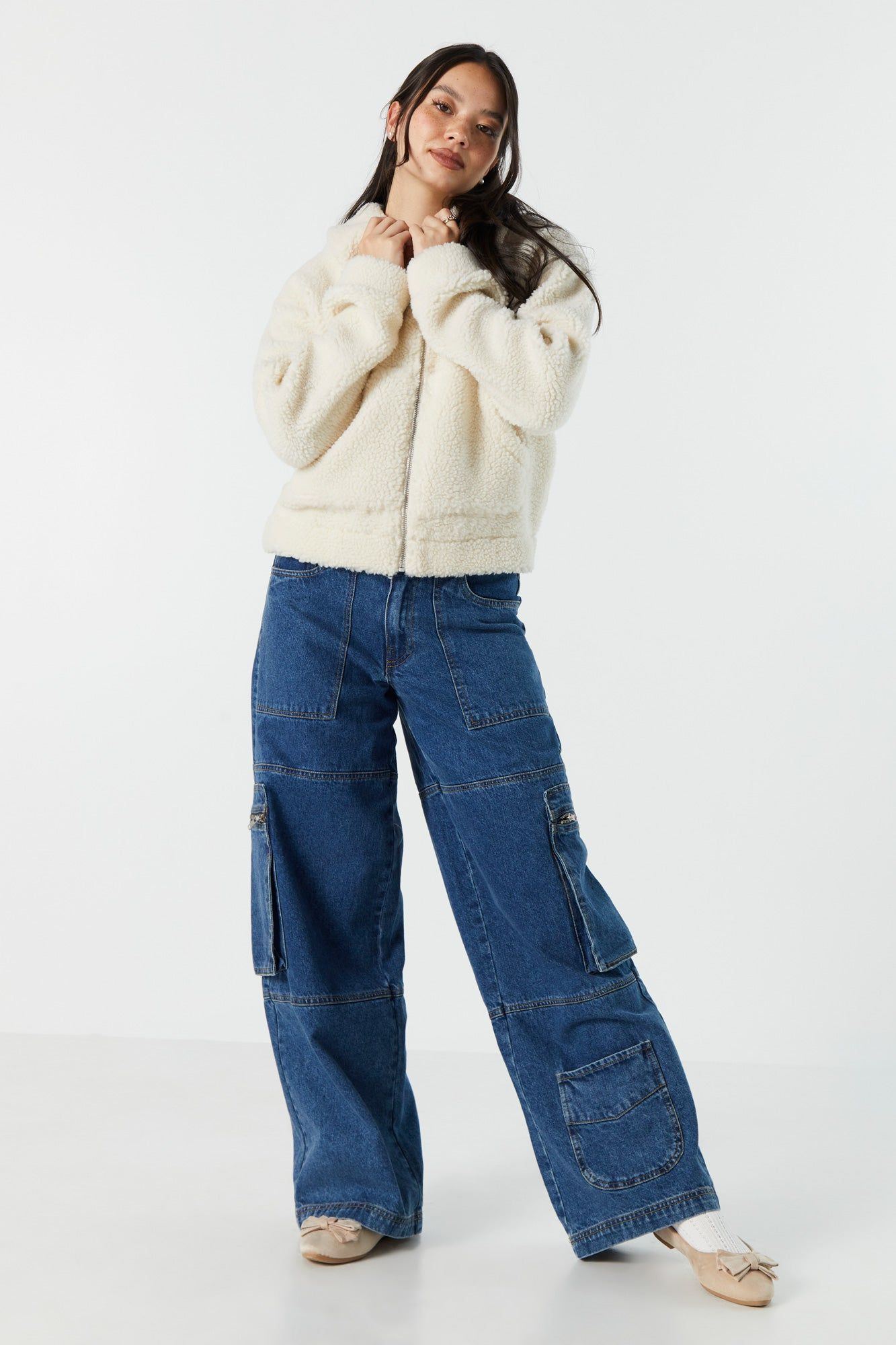 Zip-Up Teddy Coat sold by Urban Planet product image thumbnail 10