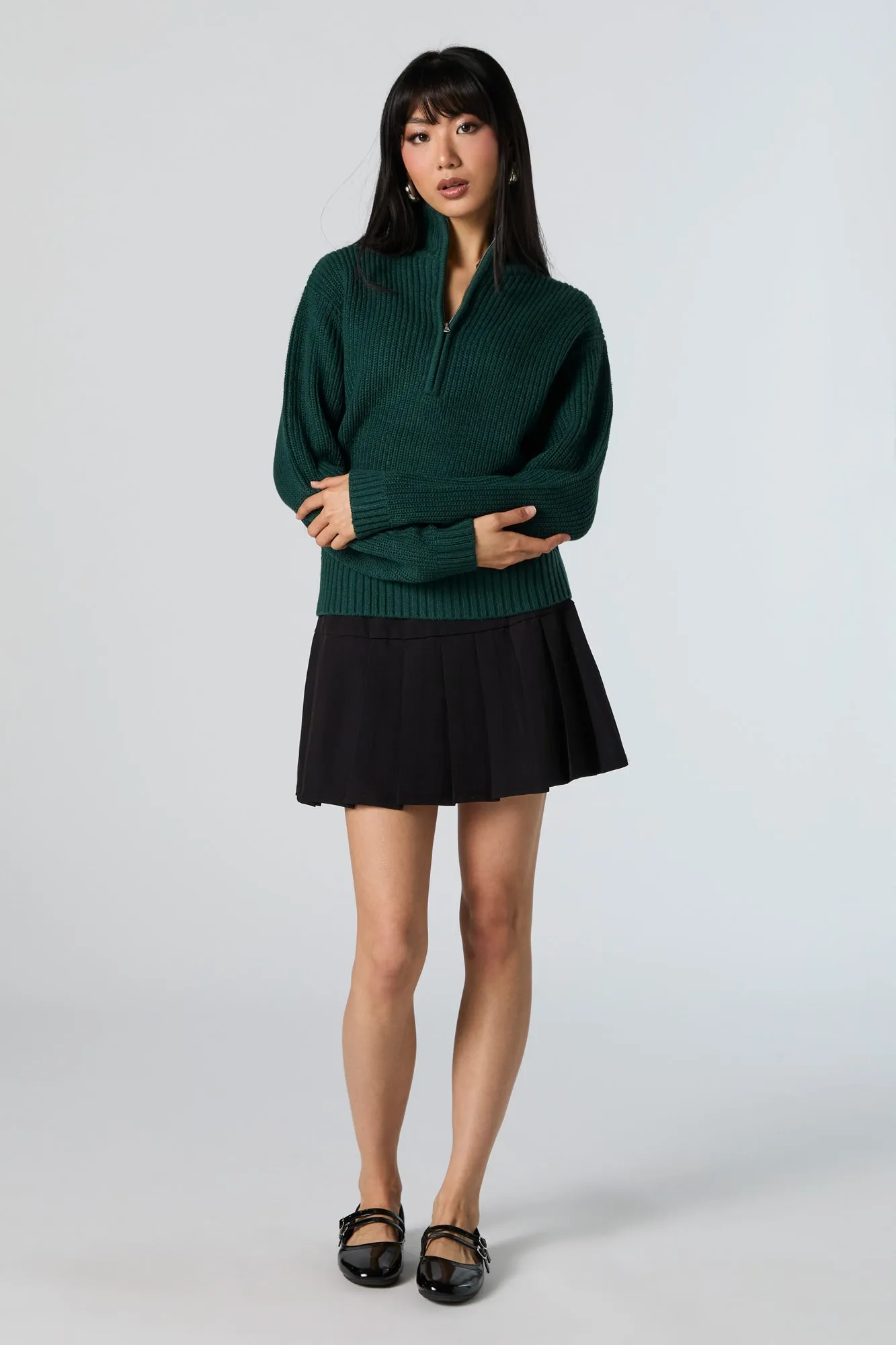 Quarter Zip Knit Sweater sold by Urban Planet product image thumbnail 3