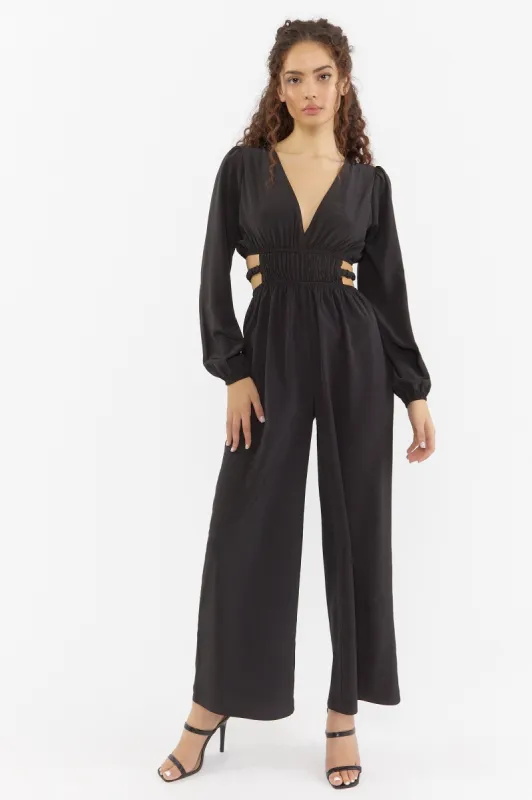 Palazzo Cut-Out Jumpsuit sold by Urban Planet