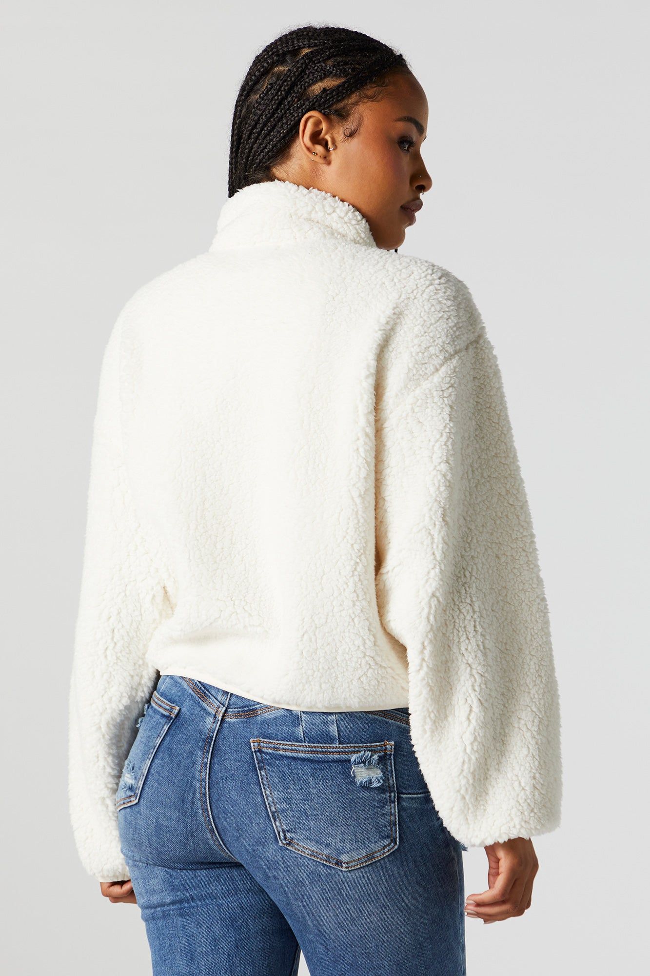 Blouson en Sherpa à fermeture à glissière sold by Urban Planet product image thumbnail 2