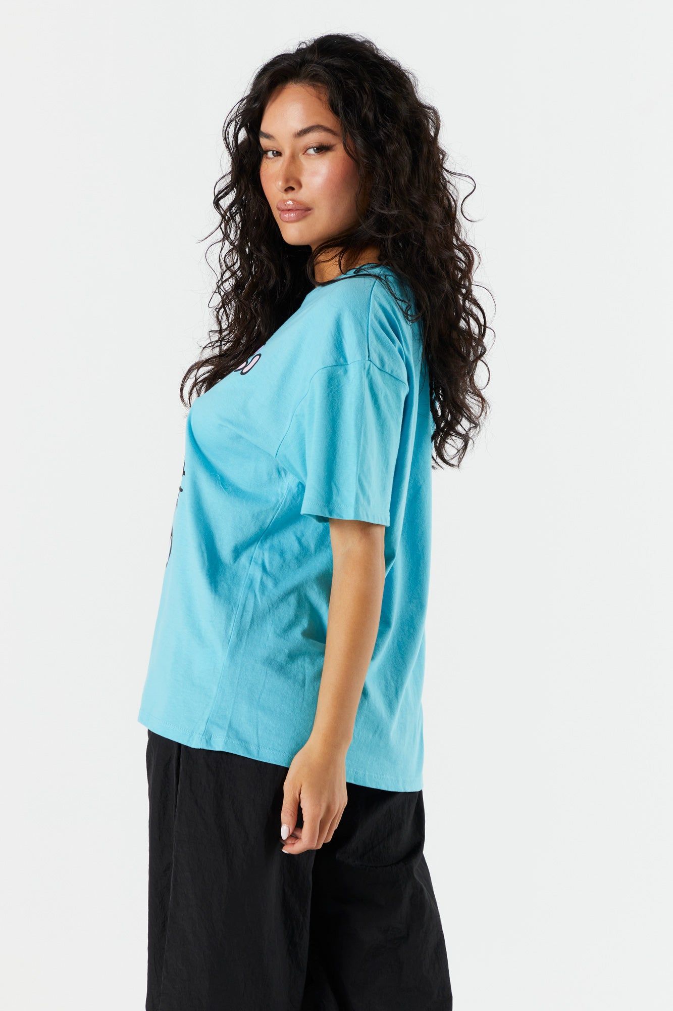 Blue Hello Kitty Graphic Boyfriend T-Shirt sold by Urban Planet product image thumbnail 2