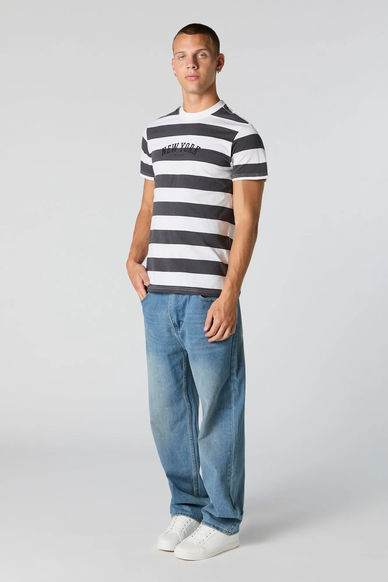 New York Graphic Striped Shirt sold by Urban Planet product image thumbnail 3