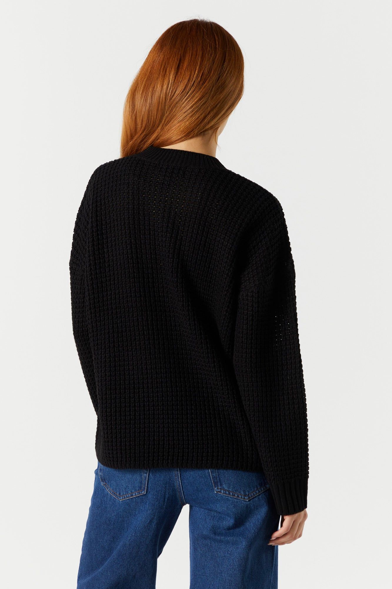 Chandail surdimensionné en tricot gaufré sold by Urban Planet product image thumbnail 5