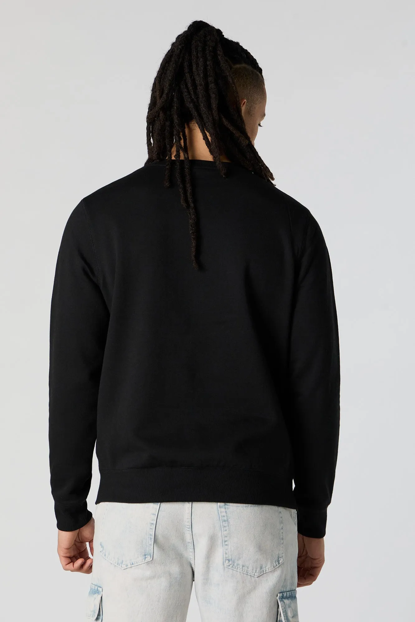 Smiley Graphic Fleece Sweatshirt sold by Urban Planet product image thumbnail 2