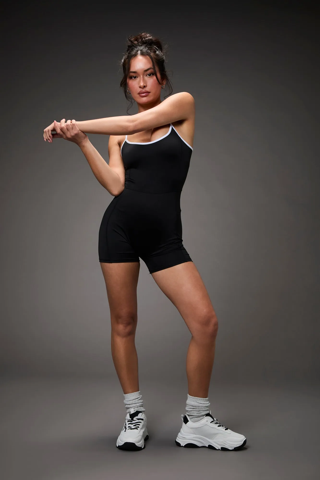 Active Scoop Neck Cami Romper sold by Urban Planet product image thumbnail 5