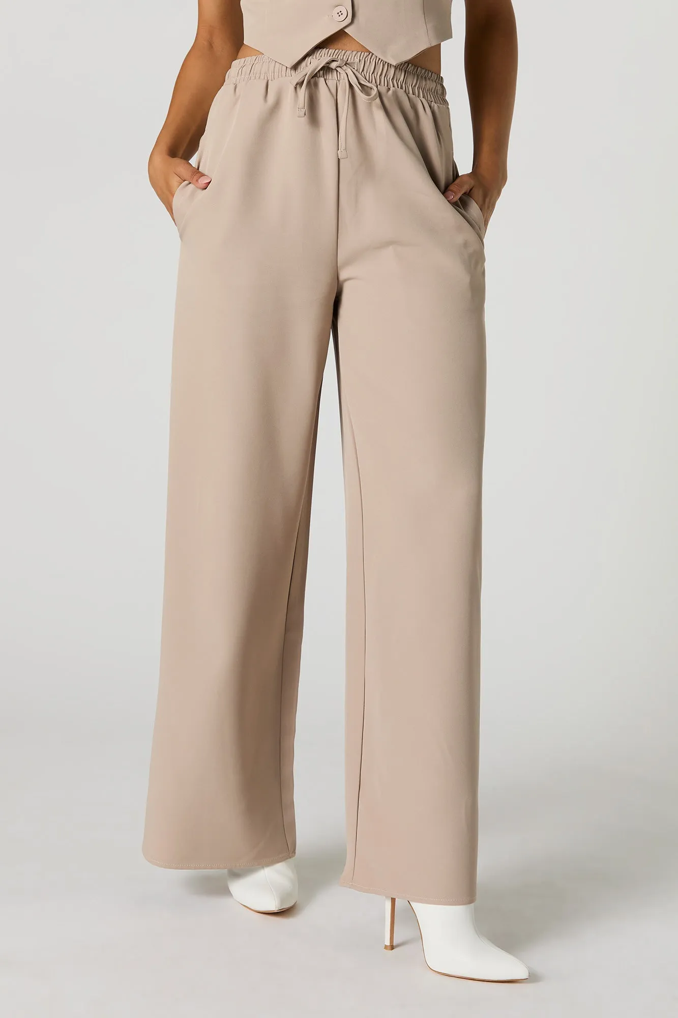 Drawstring Waist Wide Leg Dress Pant sold by Urban Planet product image thumbnail 5