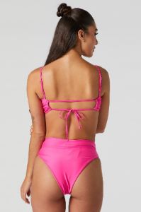 Fuchsia Twist Front Bikini Top sold by Urban Planet