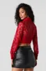 Haut corset court fleuri en dentelle à manches longues sold by Urban Planet