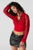 Haut corset court fleuri en dentelle à manches longues sold by Urban Planet