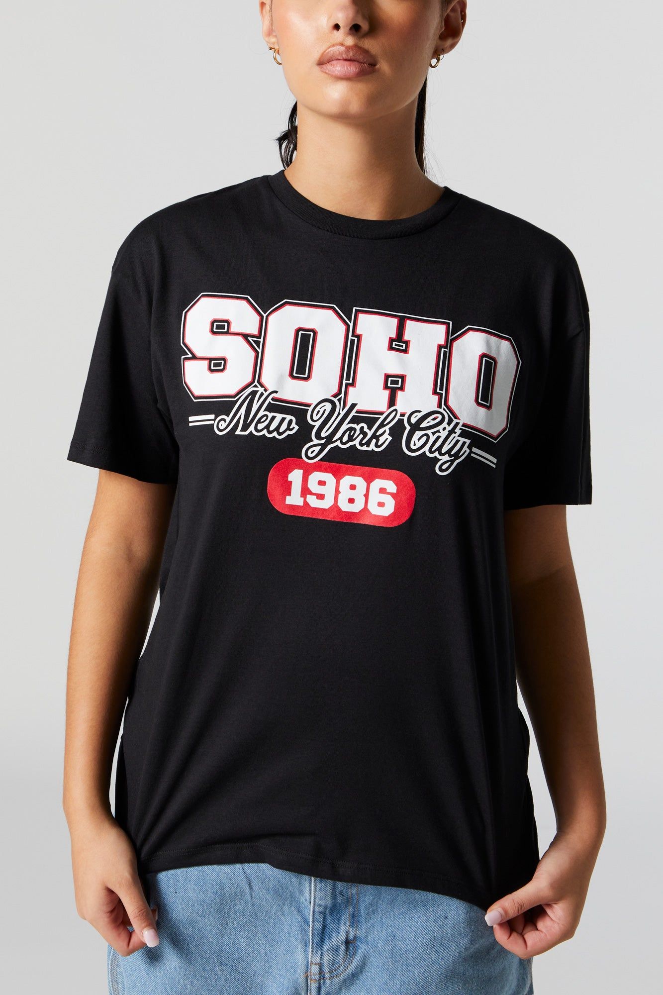 Soho Graphic Boyfriend T-Shirt sold by Urban Planet