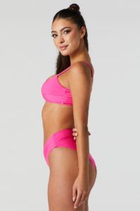 Fuchsia Twist Front Bikini Top sold by Urban Planet