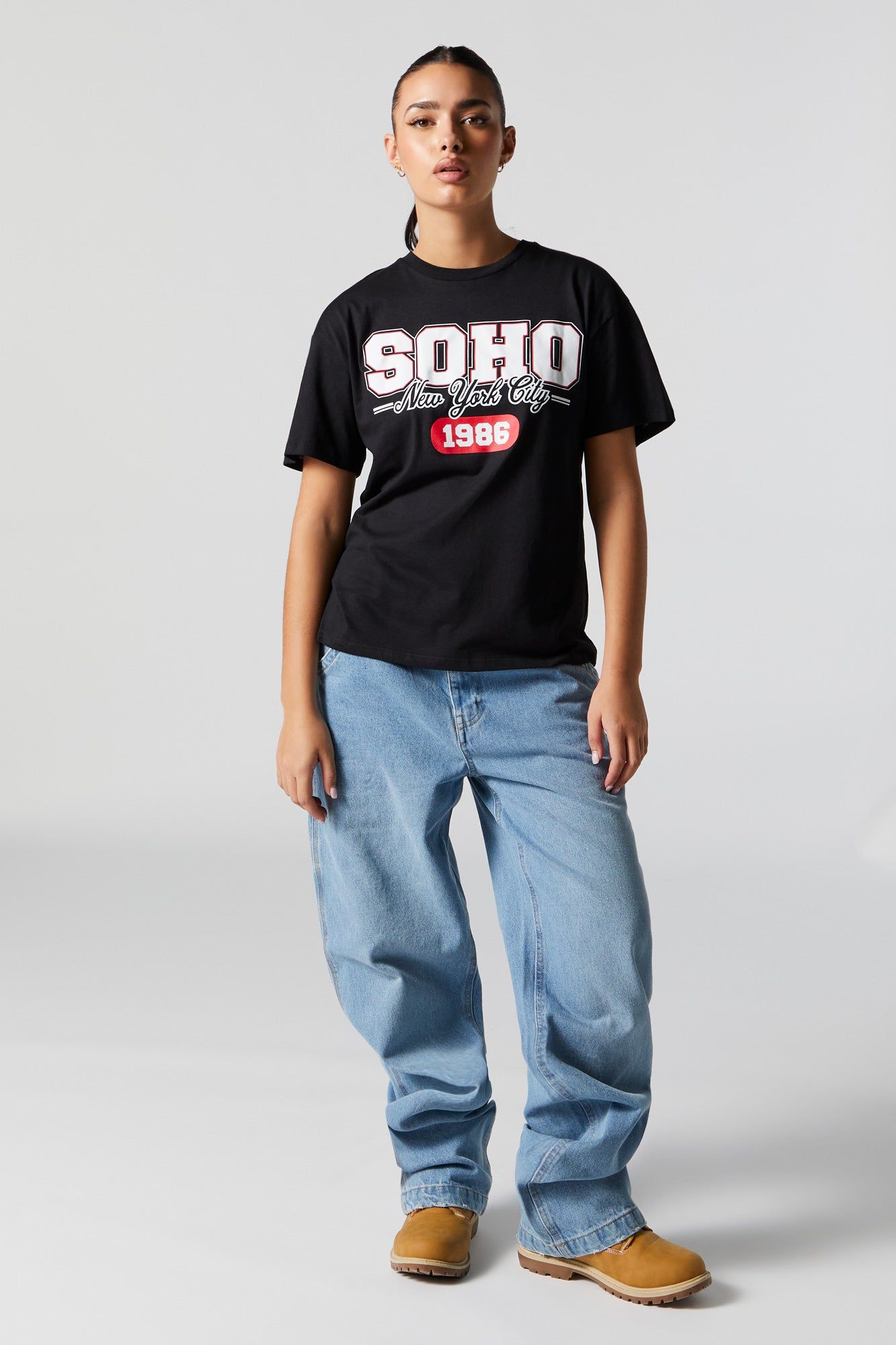 Soho Graphic Boyfriend T-Shirt sold by Urban Planet product image thumbnail 3