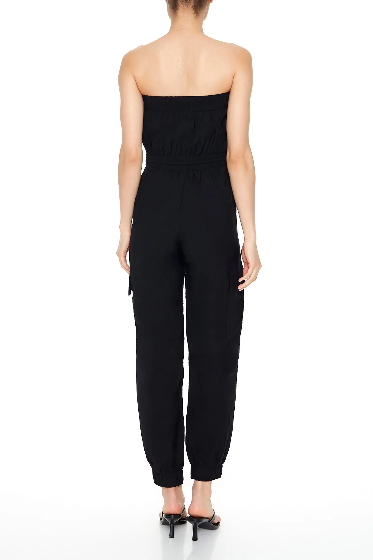 Strapless Tie Waist Cargo Jumpsuit sold by Urban Planet product image thumbnail 3