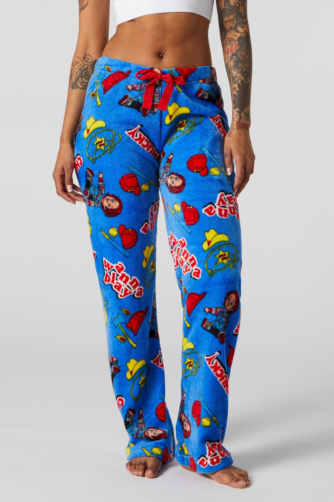 Plush Chucky Print Pajama Pant sold by Urban Planet product image thumbnail 2