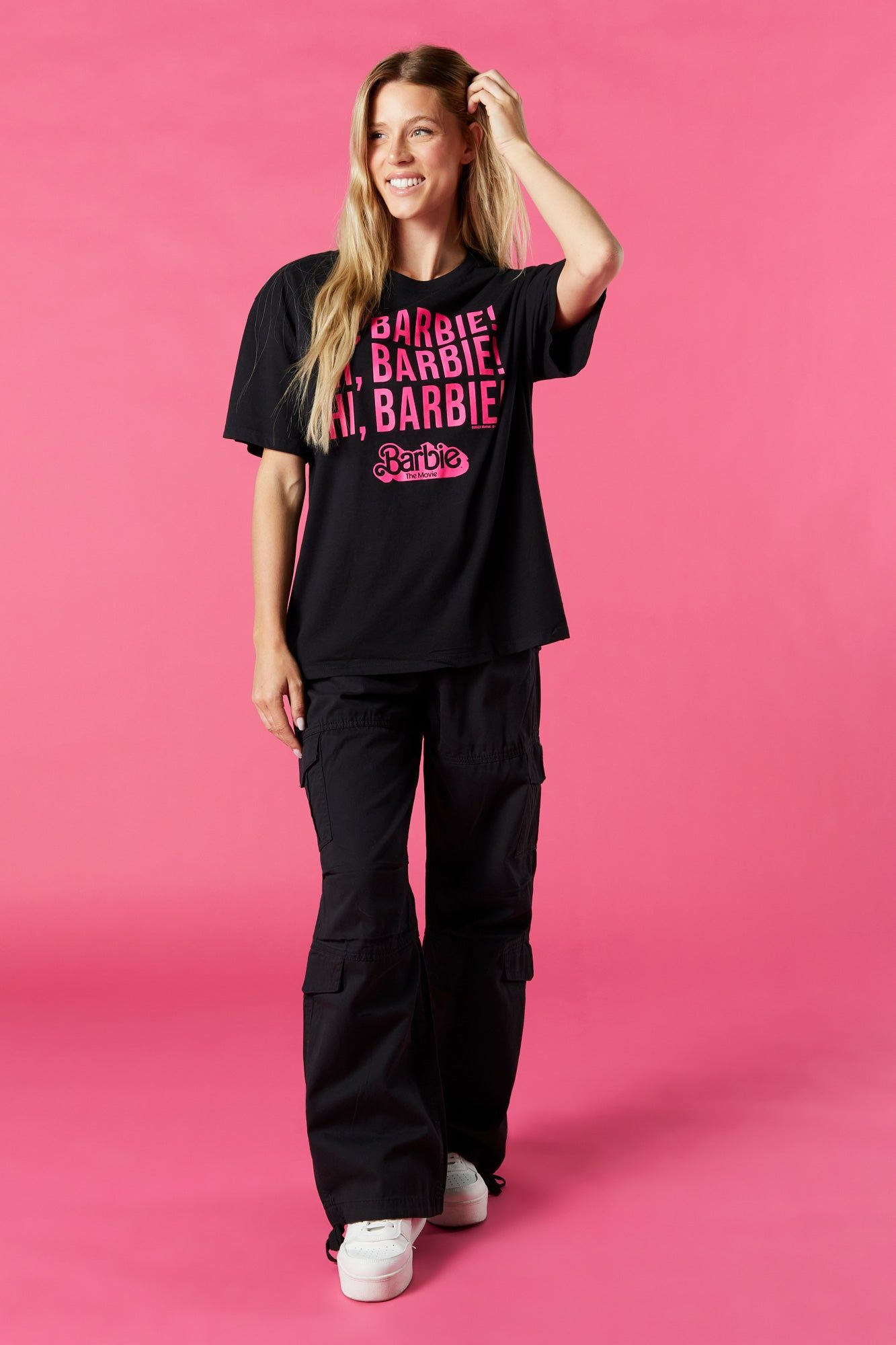 Barbie™ The Movie Black Graphic Boyfriend T-Shirt sold by Urban Planet product image thumbnail 3