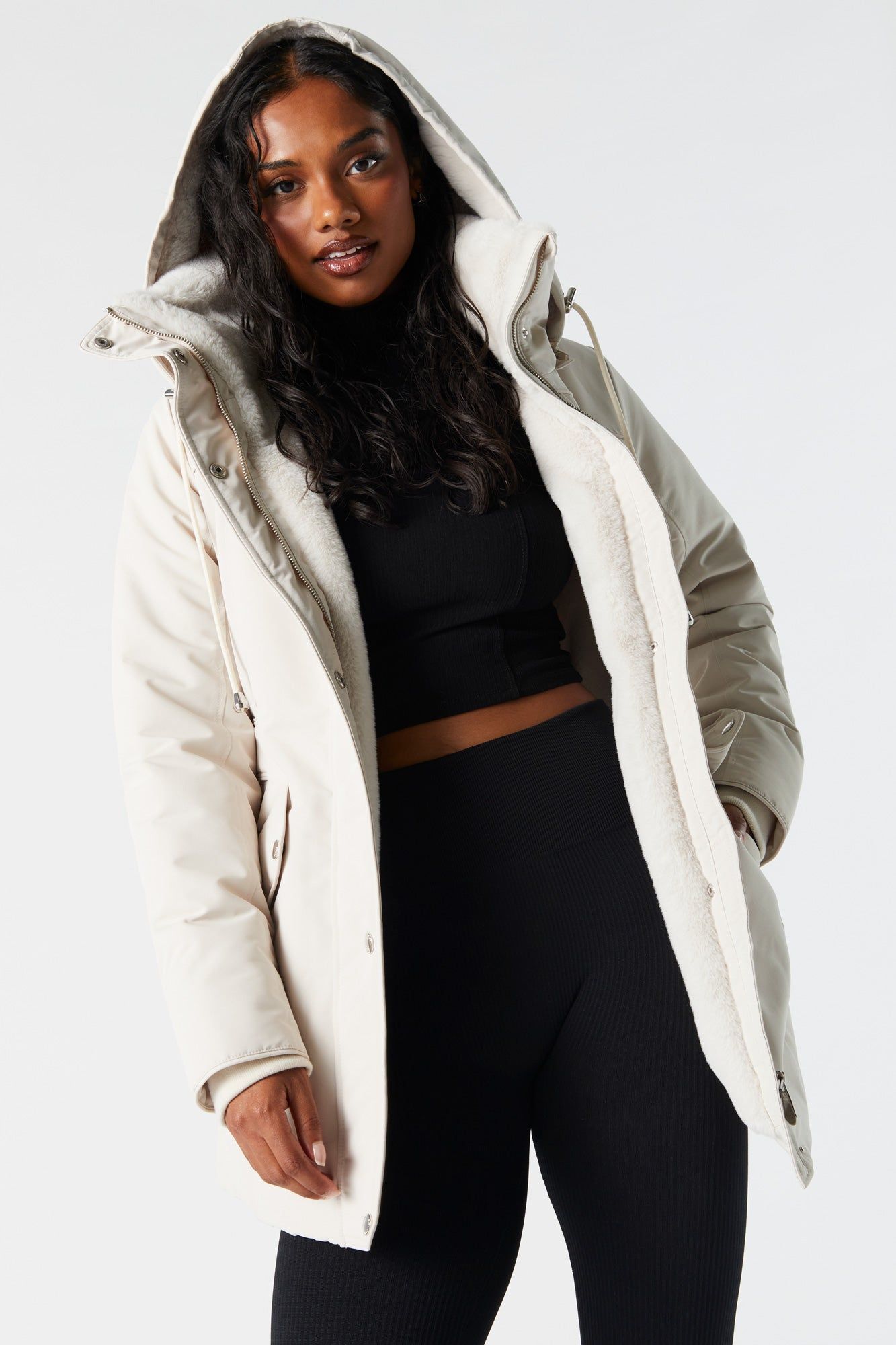 Faux Fur Lined Jacket sold by Urban Planet