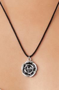 Etched Rose Pendant Necklace sold by Urban Planet
