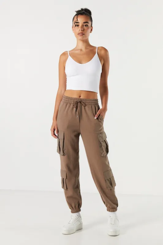 Drawstring Multi Pocket Cargo Jogger sold by Urban Planet