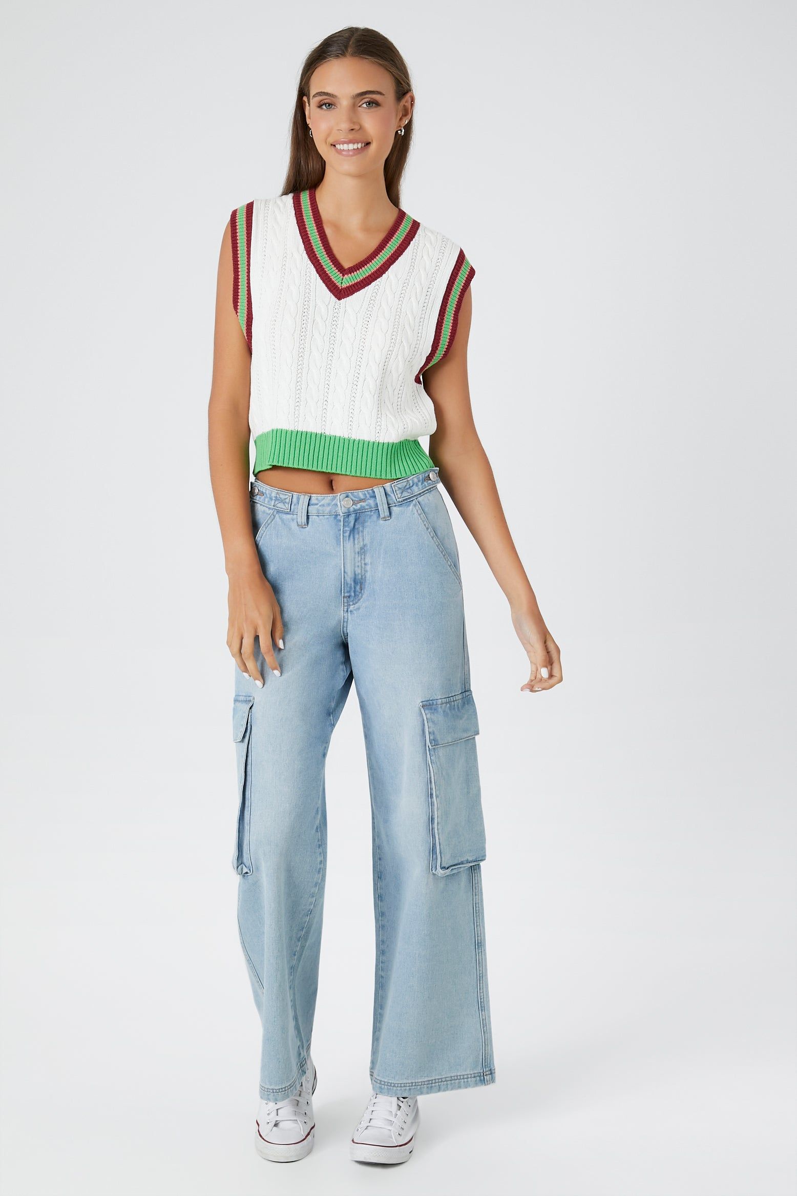 Gilet rayé de style universitaire sold by Urban Planet product image thumbnail 4