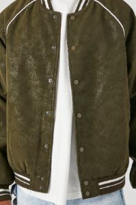 Blouson aviateur de style universitaire rayé sold by Urban Planet