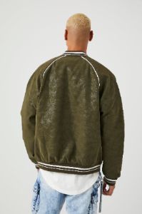 Blouson aviateur de style universitaire rayé sold by Urban Planet