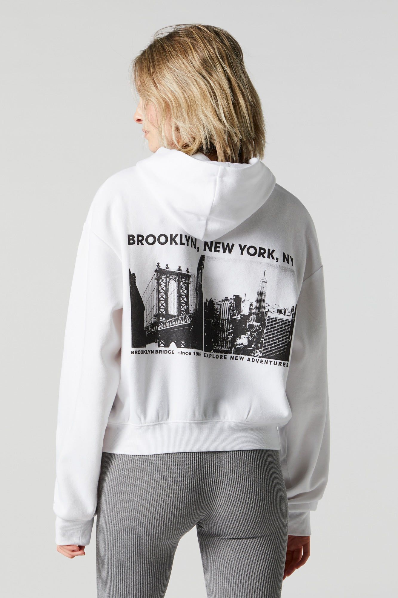 New York Graphic Fleece Hoodie sold by Urban Planet product image thumbnail 3